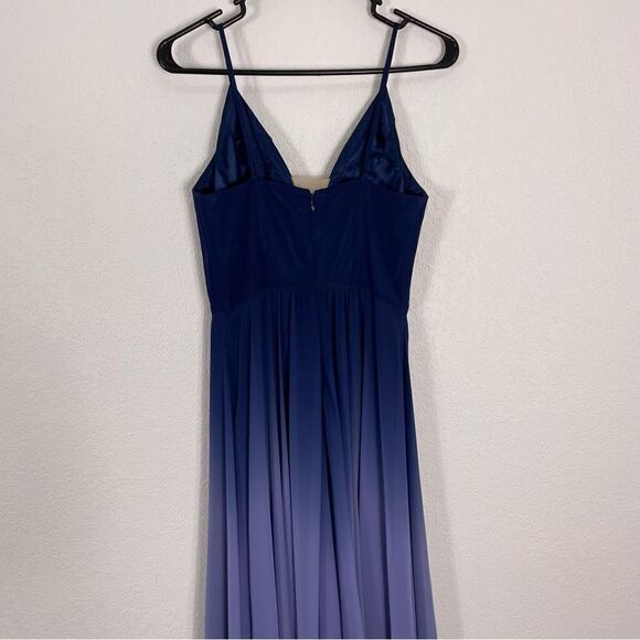 NWT Aqua Blue Ombre Evening Gown Long Dress - Picture 6 of 14